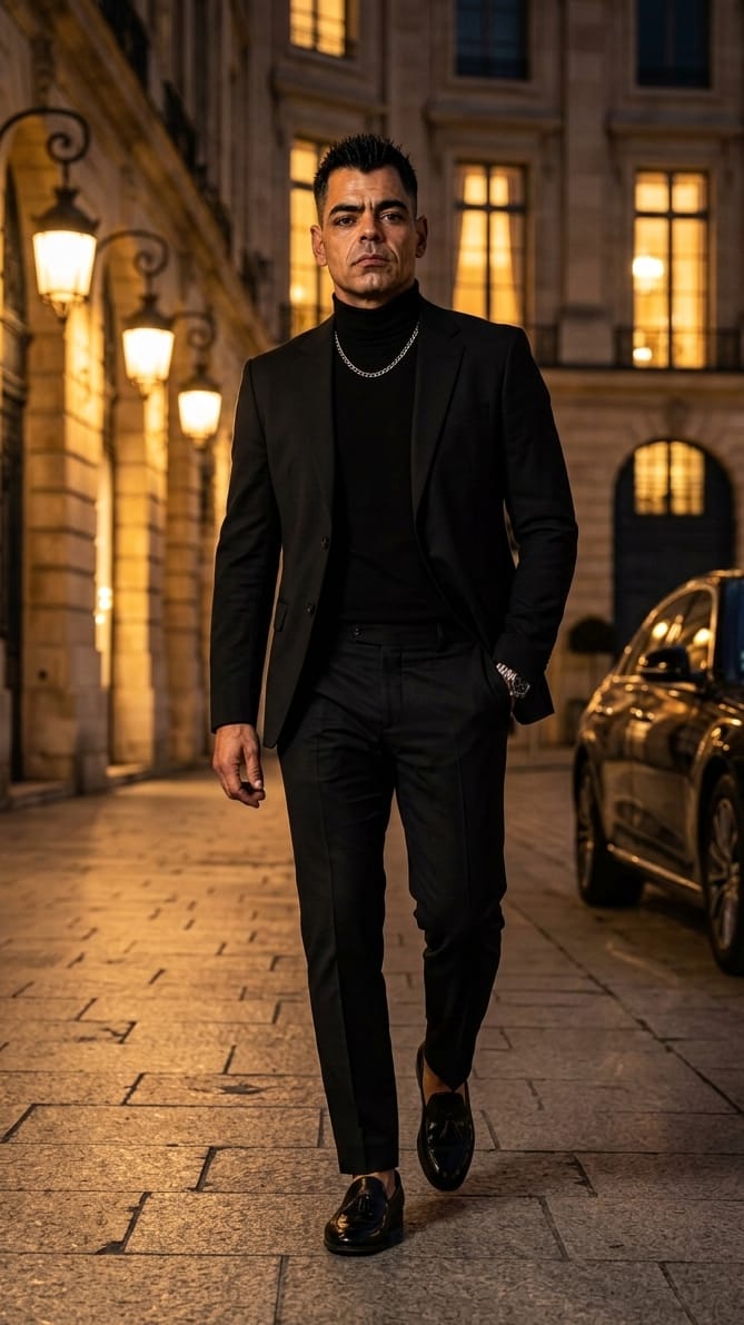 DY Estilo — andando em rua europeia