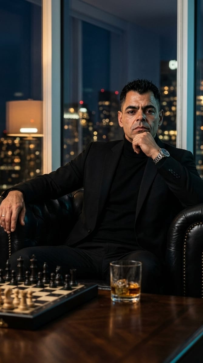 DY Estilo — blazer vinho, quadro de leão